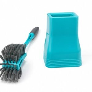 Toilet Brush 2in1 Double Hockey With Stand(KT-235)