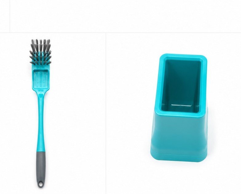 Toilet Brush 2in1 Double Hockey With Stand(KT-235) - Image 3