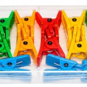 Cloth Drying/Hanging Pegs/Cloth Clips_ (Multicolor Pack of 20Pcs in a Plastic Stroage Box )(KCC-145)